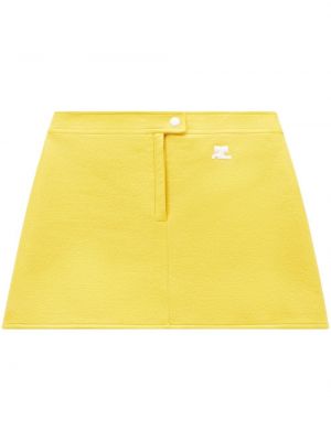 Mini sukně Courrèges žluté