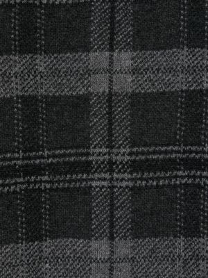 Pletený kostkovaný šál Thom Browne šedý