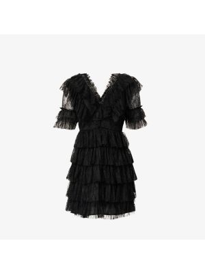 Кружевное платье мини By Malina черное