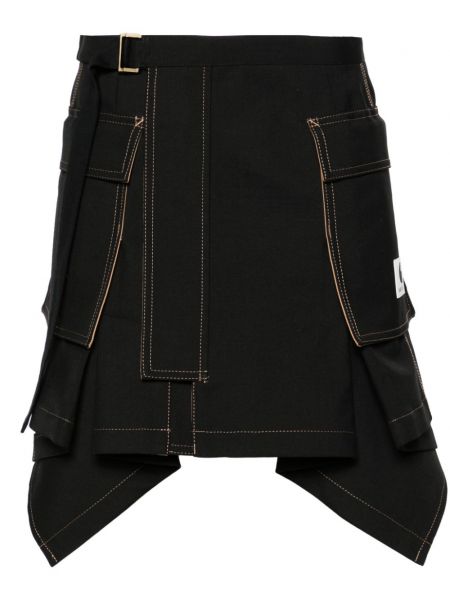 Ασύμμετρη φούστα Sacai μαύρο