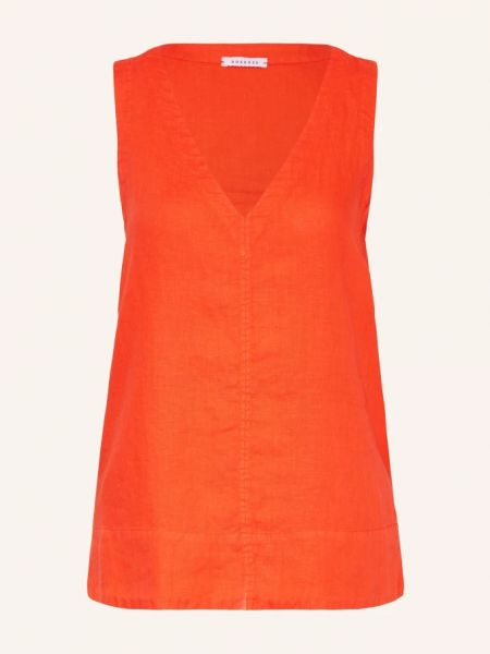 Льняная блузка Rosso35 оранжевая