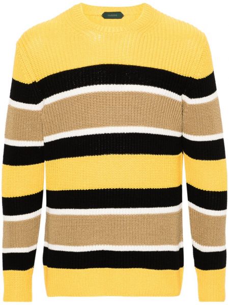 Bombažni pulover Zanone rumena