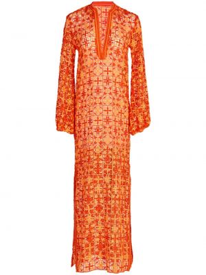 Μάξι φόρεμα Silvia Tcherassi πορτοκαλί