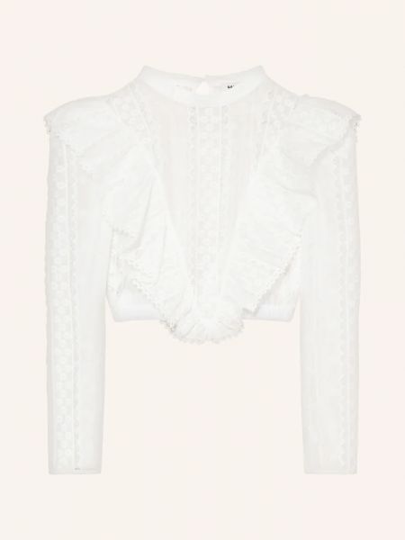 Кружевная блузка Sandro белая