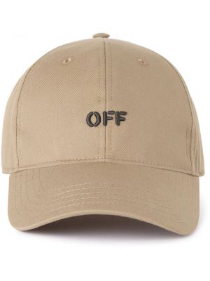 Памучна шапка с козирки бродирана Off-white