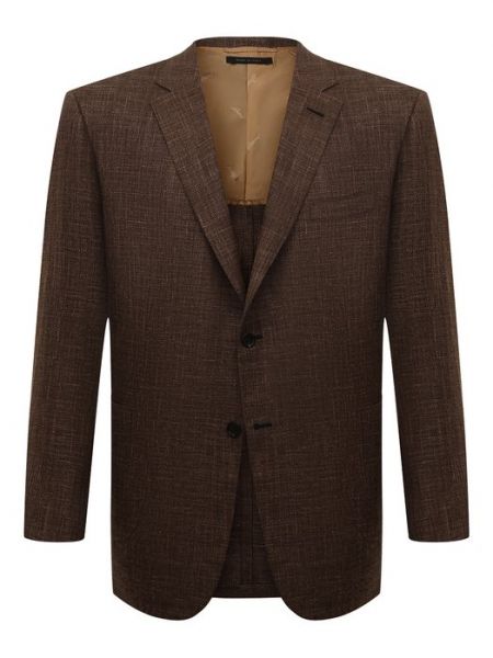Шерстяной пиджак Brioni коричневый
