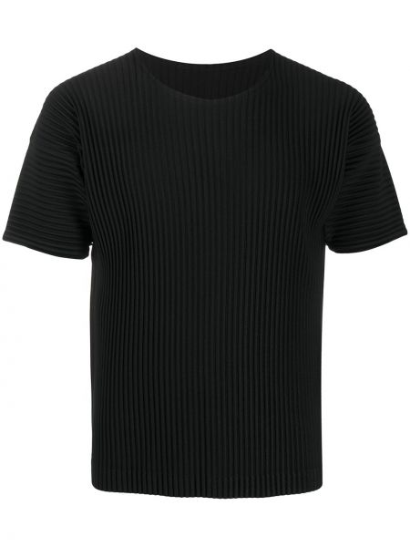 Camiseta plisada Homme Plissé Issey Miyake negro