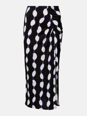 Spódnica midi z nadrukiem z dżerseju Diane Von Furstenberg czarna