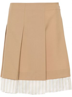 Plisované mini sukně Marni hnědé