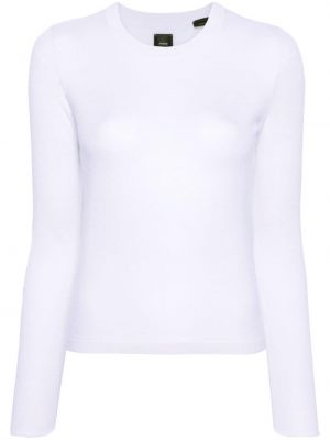 Кашмирен пуловер с кръгло деколте Pinko бяло