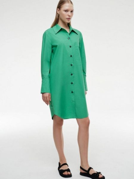 Платье-рубашка Y.o.u. зеленое