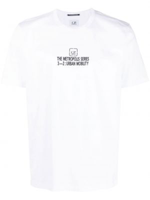 T-shirt con stampa C.p. Company bianco