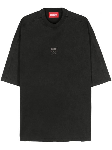 Bavlnené tričko s potlačou 032c sivá