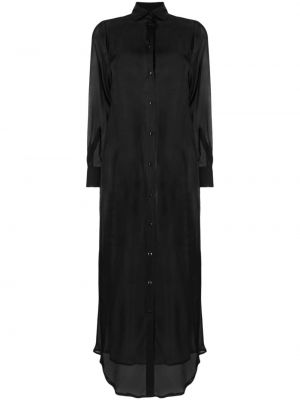 Копринена рокля La Collection черно