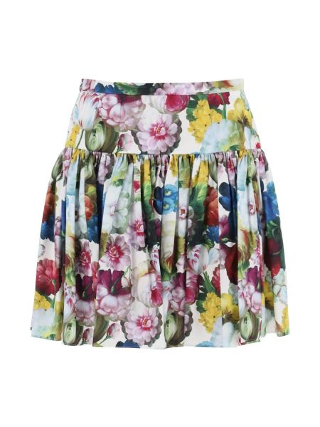 Mini spódniczka w kwiatki plisowana Dolce And Gabbana