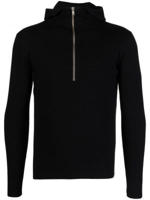 Einfarbiger hoodie mit reißverschluss Zankov schwarz