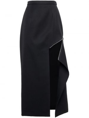 Puzdrová sukňa na zips Alexander Mcqueen čierna