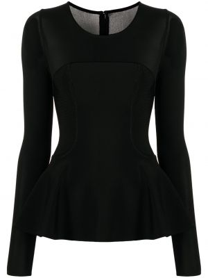 Peplum montert bluse Herve L. Leroux svart