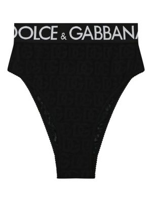 Трусы с высокой талией Dolce & Gabbana черные