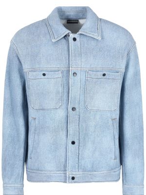 Голубая джинсовая куртка Emporio Armani