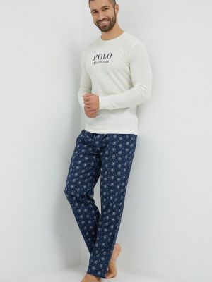 Polo Ralph Lauren piżama męska kolor granatowy wzorzysta