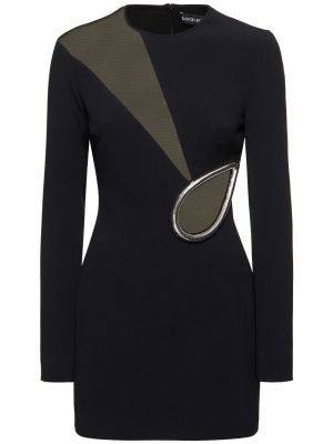 Мрежеста мини рокля David Koma черно