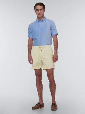 Pantaloncini di velluto a coste di cotone Polo Ralph Lauren beige
