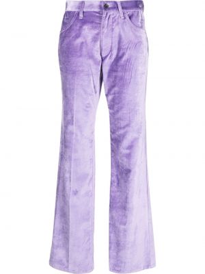 Žametne hlače iz rebrastega žameta Rag & Bone vijolična