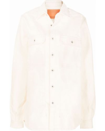 Oversize дънково яке Rick Owens бяло