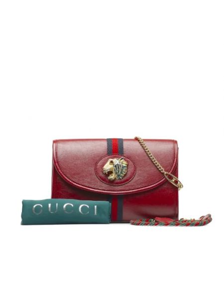Torebka skórzana retro Gucci Vintage czerwona