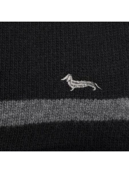 Bufanda de lana de cachemir con estampado de cachemira Harmont & Blaine negro