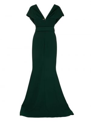 Abendkleid mit v-ausschnitt Rhea Costa grün