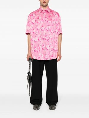 Květinová košile s potiskem Vetements růžová