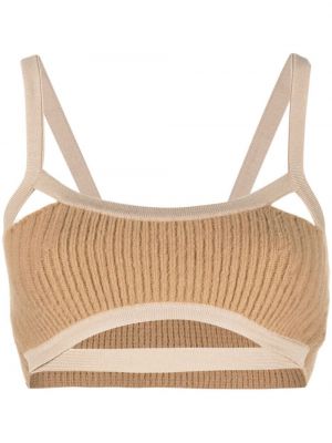 Crop top Jacquemus brun