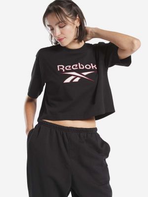 Чорна бавовняна футболка Reebok Classic