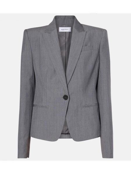 Monteret blazer Alexander Mcqueen grå