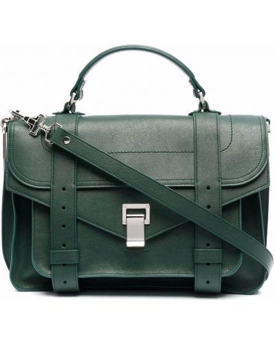 Кожени шопинг чанта Proenza Schouler зелено