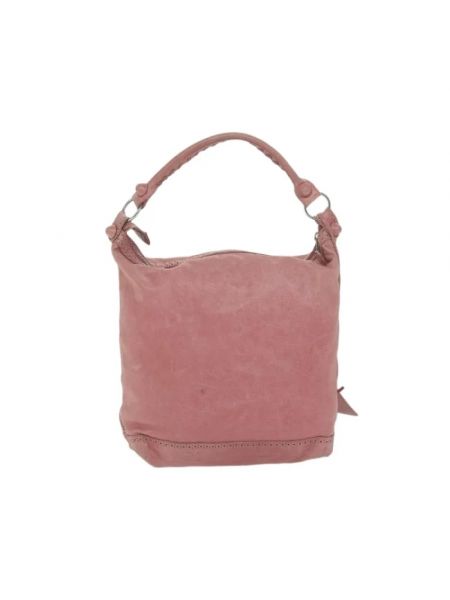 Bolsa de hombro de cuero retro Balenciaga Vintage rosa