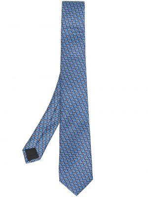 Копринена вратовръзка Lanvin синьо
