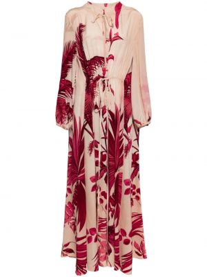 Obleka s cvetličnim vzorcem s potiskom F.r.s For Restless Sleepers roza