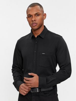 Marškiniai slim fit Calvin Klein juoda