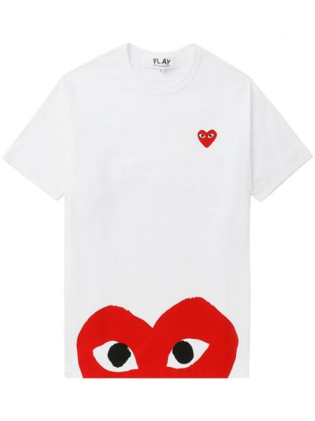 Βαμβακερή μπλούζα με σχέδιο με μοτίβο καρδιά Comme Des Garçons Play