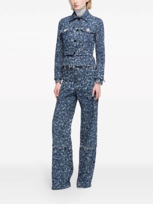 Hose mit print mit leopardenmuster ausgestellt Az Factory blau