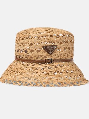 Sombrero Prada marrón