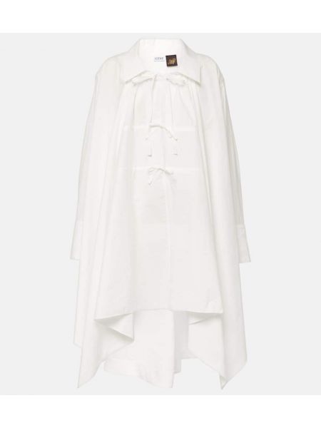 Vestido de algodón asimétrico Loewe blanco