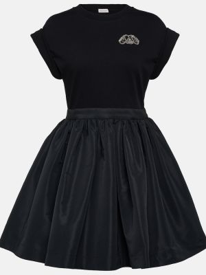 Βαμβακερή φόρεμα Alexander Mcqueen μαύρο