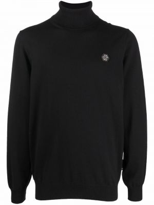 Jersey de cuello vuelto de tela jersey Philipp Plein negro