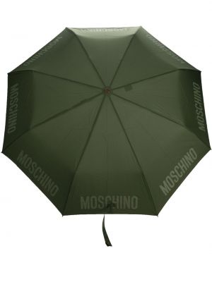 Regenschirm mit print Moschino grün