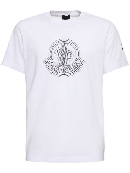 Camiseta de algodón Moncler blanco