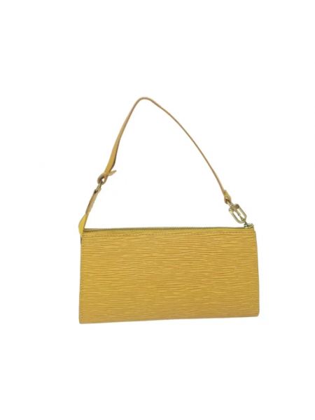Bolsa de hombro de cuero Louis Vuitton Vintage amarillo